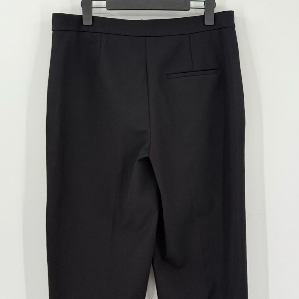 Vince Pintuck Tapered Trouser Pants Cropped Pockets Women 12 Black Office NWT - Picture 8 of 11
